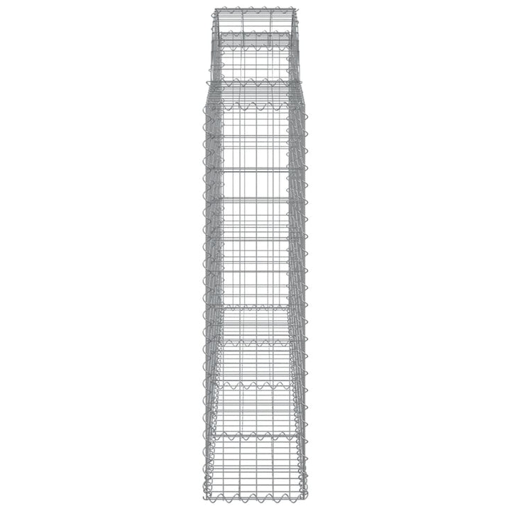 buede gabionkurve 3 stk. 200x30x120/140 cm galvaniseret jern