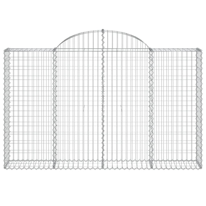 buede gabionkurve 5 stk. 200x30x120/140 cm galvaniseret jern