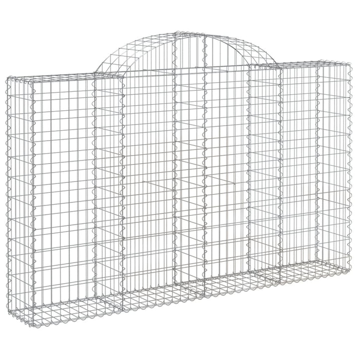 buede gabionkurve 6 stk. 200x30x120/140 cm galvaniseret jern