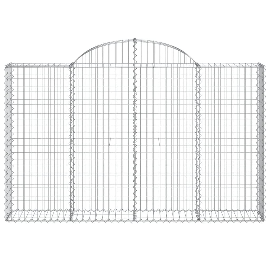 buede gabionkurve 6 stk. 200x30x120/140 cm galvaniseret jern