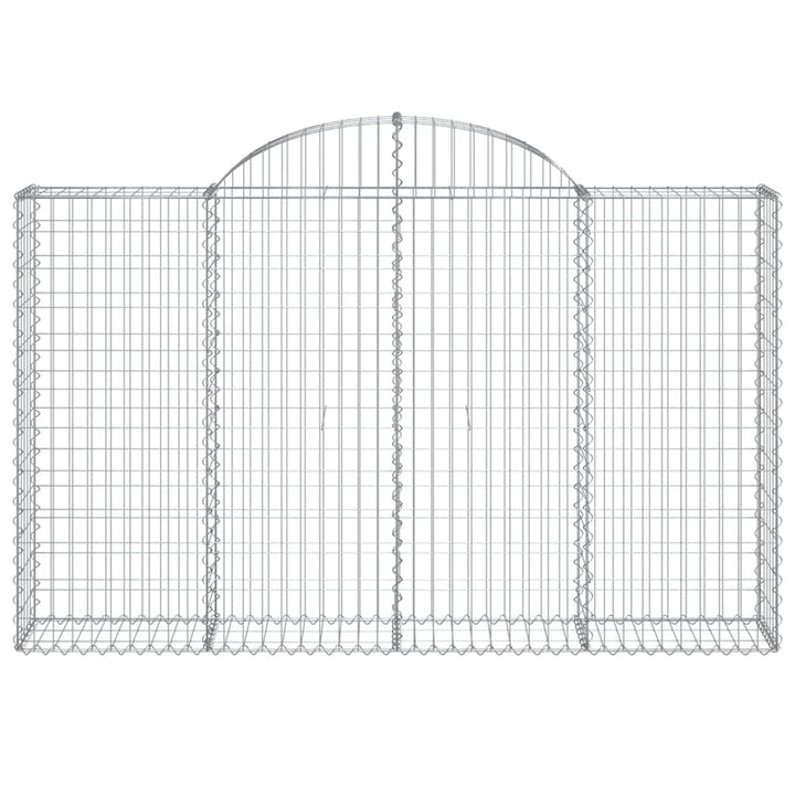 buede gabionkurve 6 stk. 200x30x120/140 cm galvaniseret jern