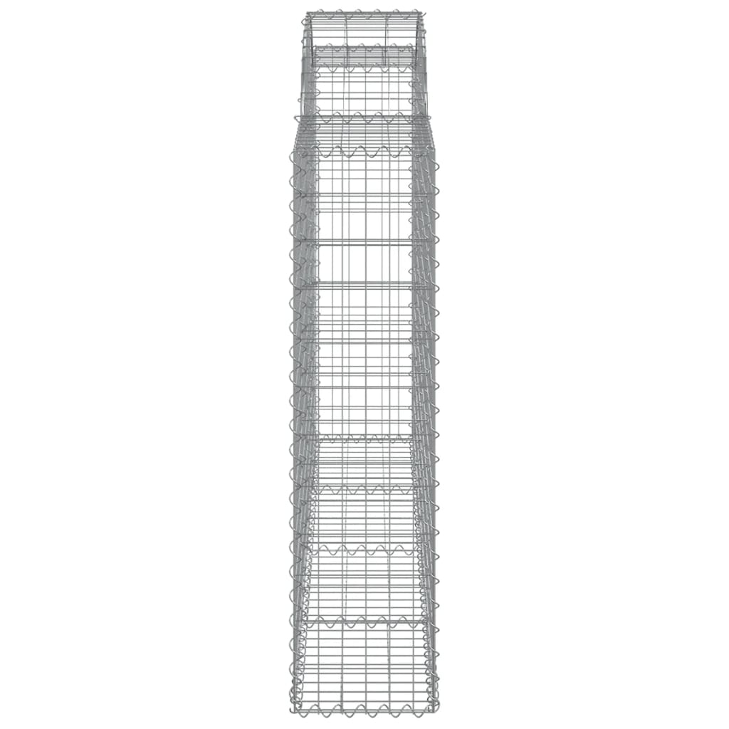 buede gabionkurve 6 stk. 200x30x120/140 cm galvaniseret jern