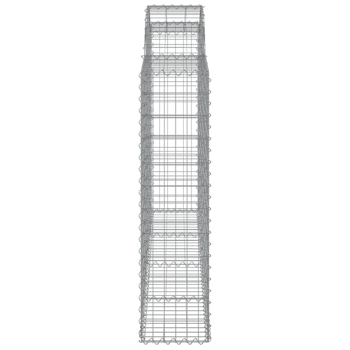 buede gabionkurve 6 stk. 200x30x120/140 cm galvaniseret jern