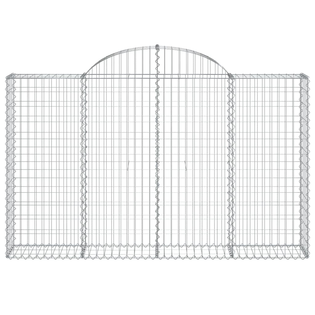buede gabionkurve 7 stk. 200x30x120/140 cm galvaniseret jern