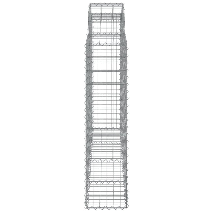 buede gabionkurve 12 stk. 200x30x120/140 cm galvaniseret jern