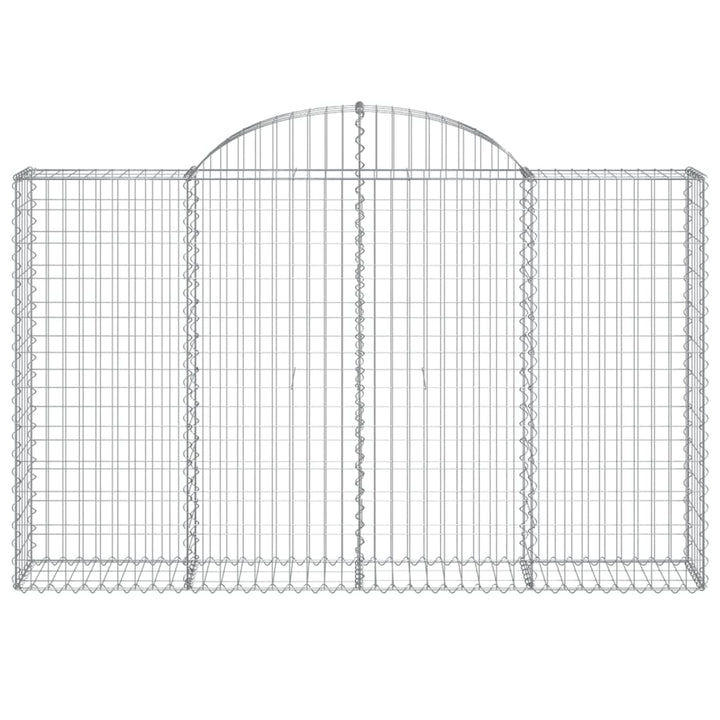 buede gabionkurve 13 stk. 200x30x120/140 cm galvaniseret jern