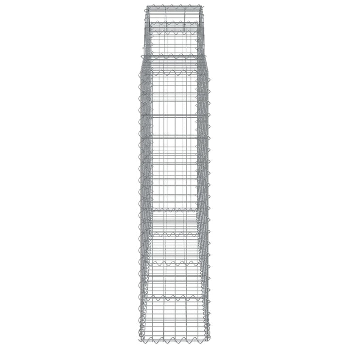 buede gabionkurve 13 stk. 200x30x120/140 cm galvaniseret jern