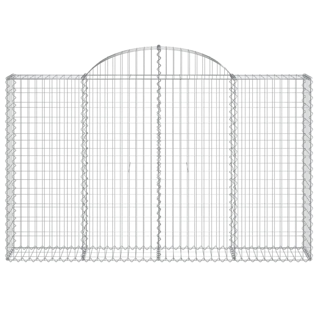 buede gabionkurve 25 stk. 200x30x120/140 cm galvaniseret jern