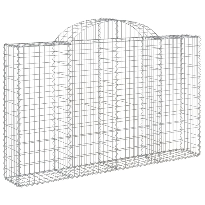 buede gabionkurve 30 stk. 200x30x120/140 cm galvaniseret jern