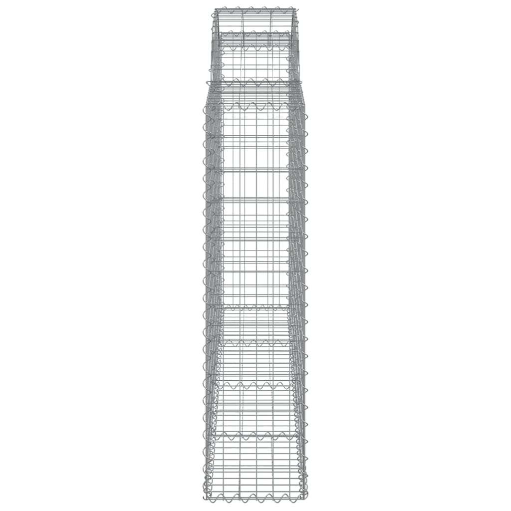 buede gabionkurve 30 stk. 200x30x120/140 cm galvaniseret jern