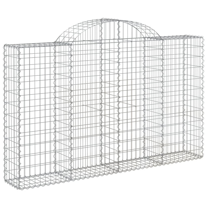 buede gabionkurve 40 stk. 200x30x120/140 cm galvaniseret jern