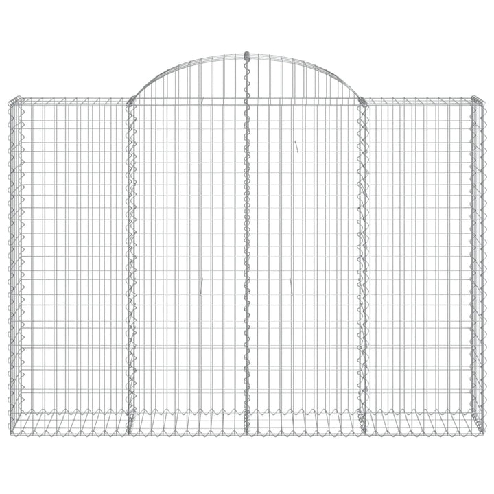 buede gabionkurve 4 stk. 200x30x140/160 cm galvaniseret jern
