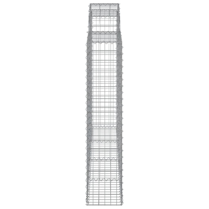 buede gabionkurve 8 stk. 200x30x140/160 cm galvaniseret jern