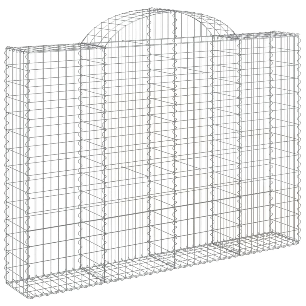 buede gabionkurve 9 stk. 200x30x140/160 cm galvaniseret jern