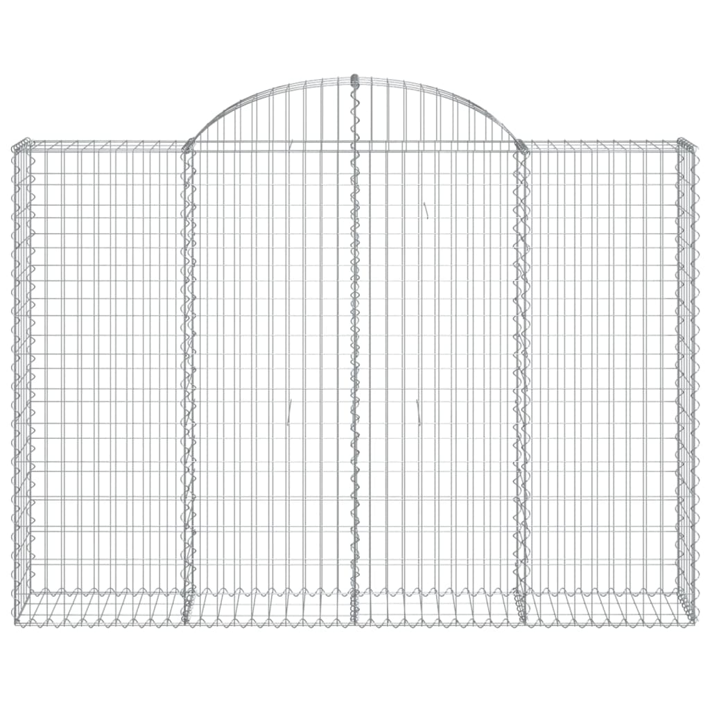 buede gabionkurve 9 stk. 200x30x140/160 cm galvaniseret jern
