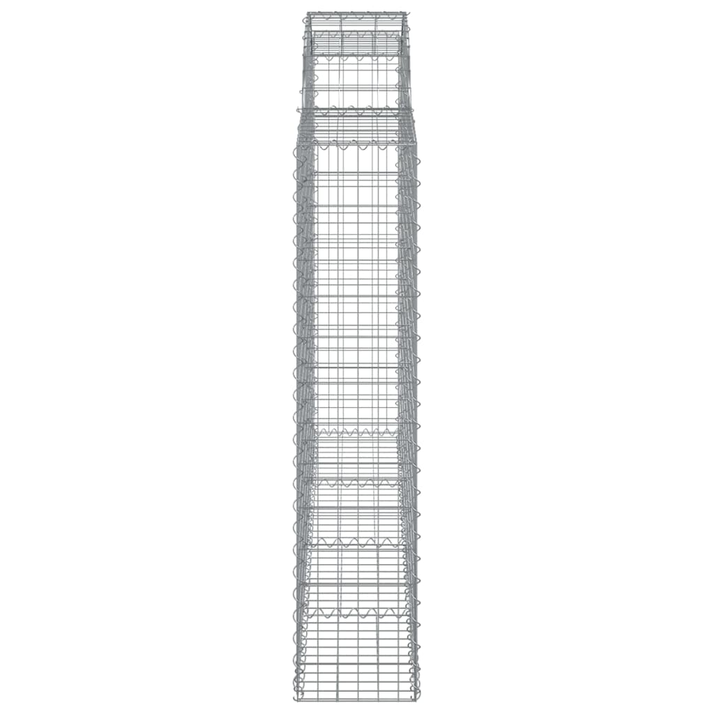 buede gabionkurve 9 stk. 200x30x140/160 cm galvaniseret jern
