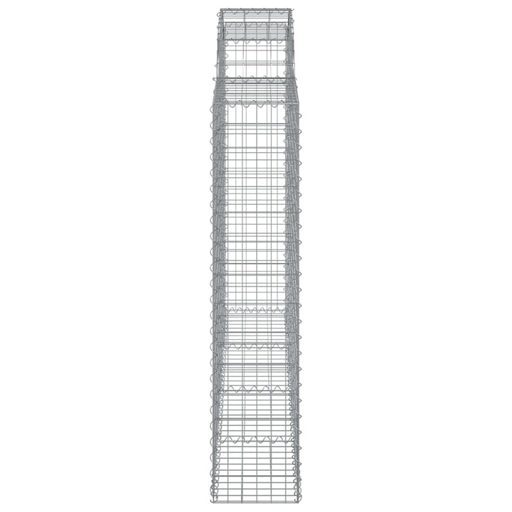 buede gabionkurve 9 stk. 200x30x140/160 cm galvaniseret jern