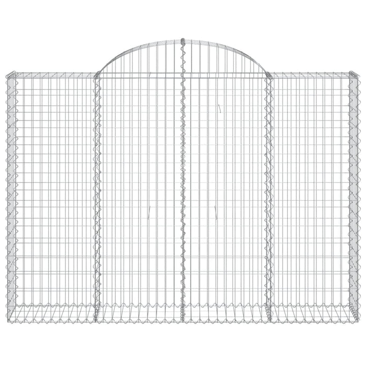 buede gabionkurve 10 stk. 200x30x140/160 cm galvaniseret jern