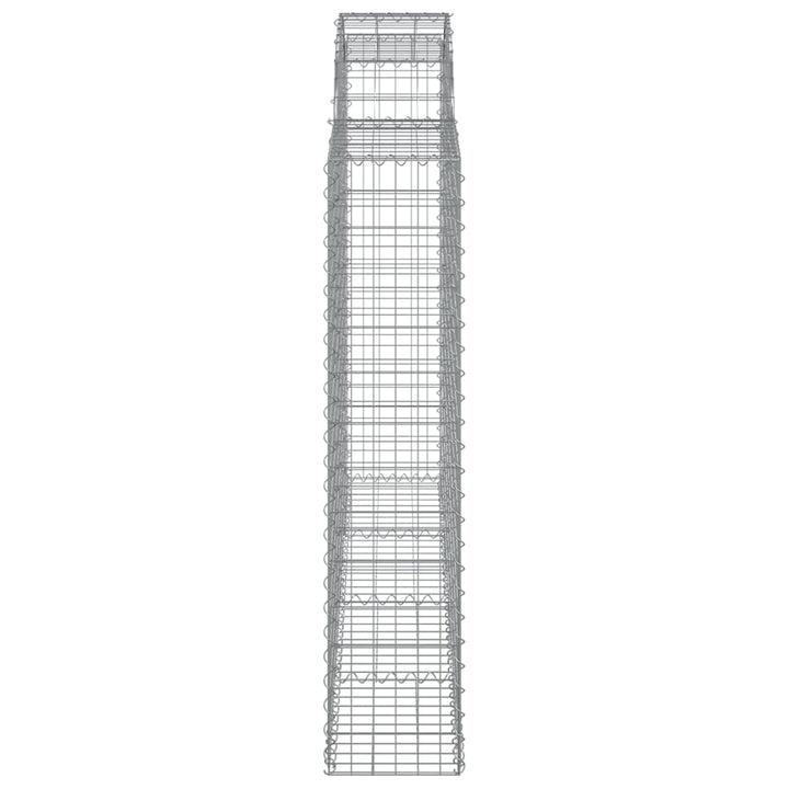 buede gabionkurve 10 stk. 200x30x140/160 cm galvaniseret jern