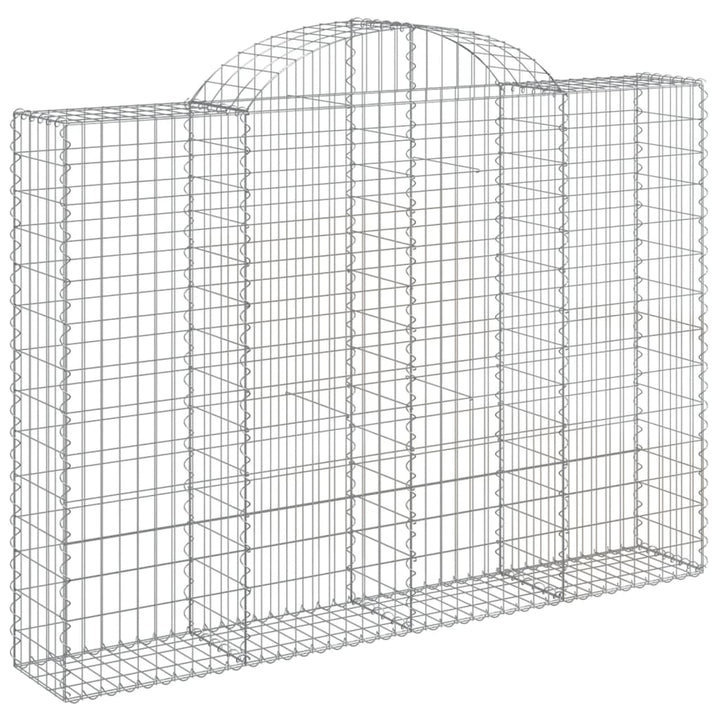 buede gabionkurve 14 stk. 200x30x140/160 cm galvaniseret jern