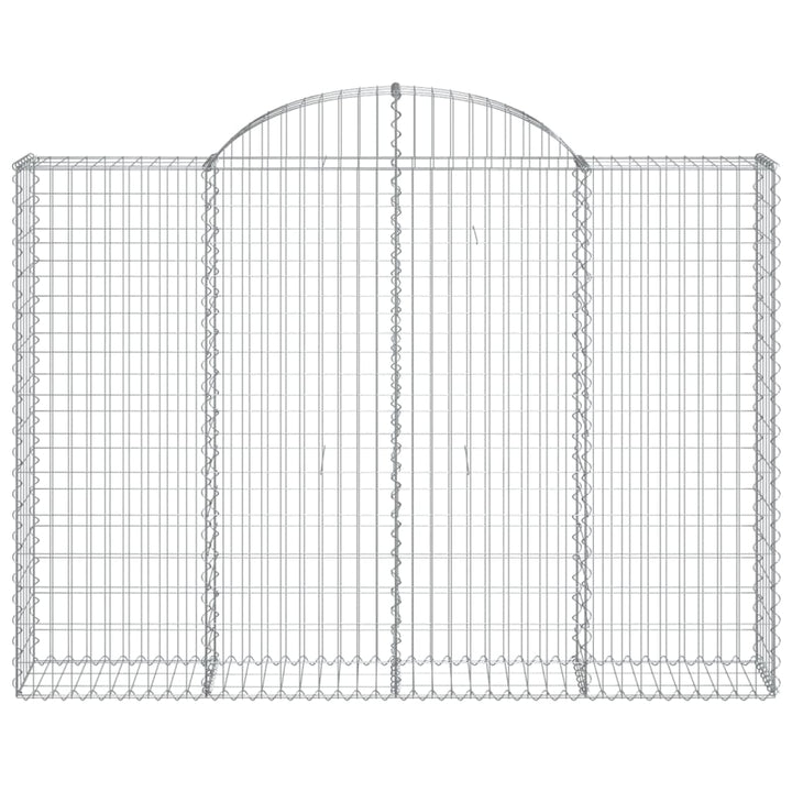 buede gabionkurve 14 stk. 200x30x140/160 cm galvaniseret jern