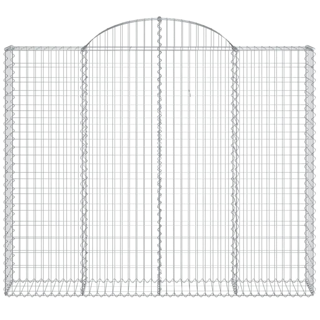 buede gabionkurve 2 stk. 200x30x160/180 cm galvaniseret jern