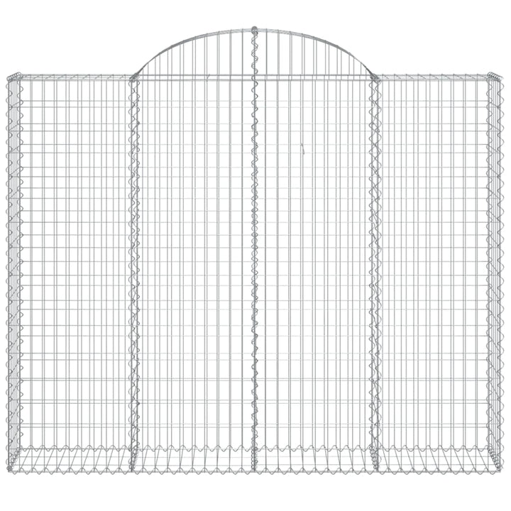 buede gabionkurve 2 stk. 200x30x160/180 cm galvaniseret jern