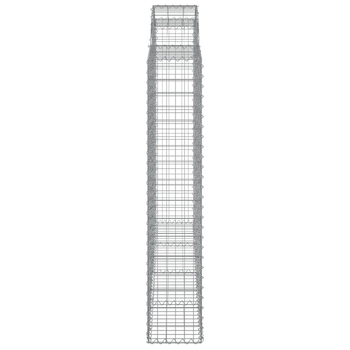 buede gabionkurve 2 stk. 200x30x160/180 cm galvaniseret jern