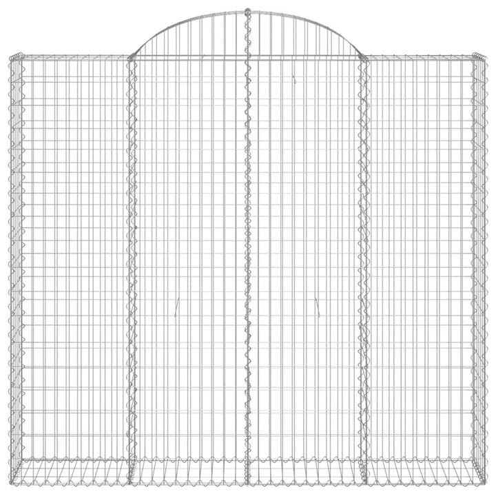 buede gabionkurve 2 stk. 200x30x180/200 cm galvaniseret jern