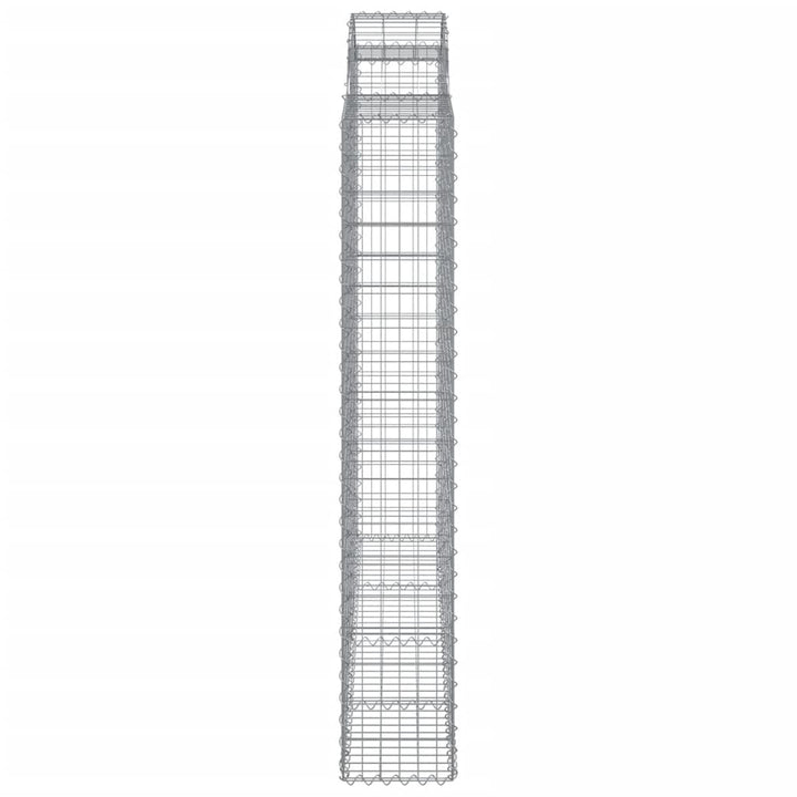 buede gabionkurve 2 stk. 200x30x180/200 cm galvaniseret jern