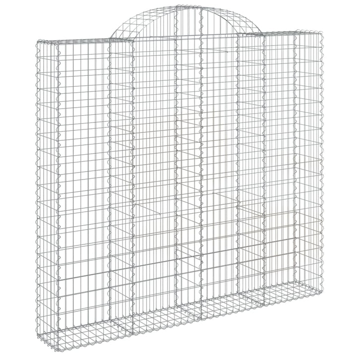 buede gabionkurve 3 stk. 200x30x180/200 cm galvaniseret jern