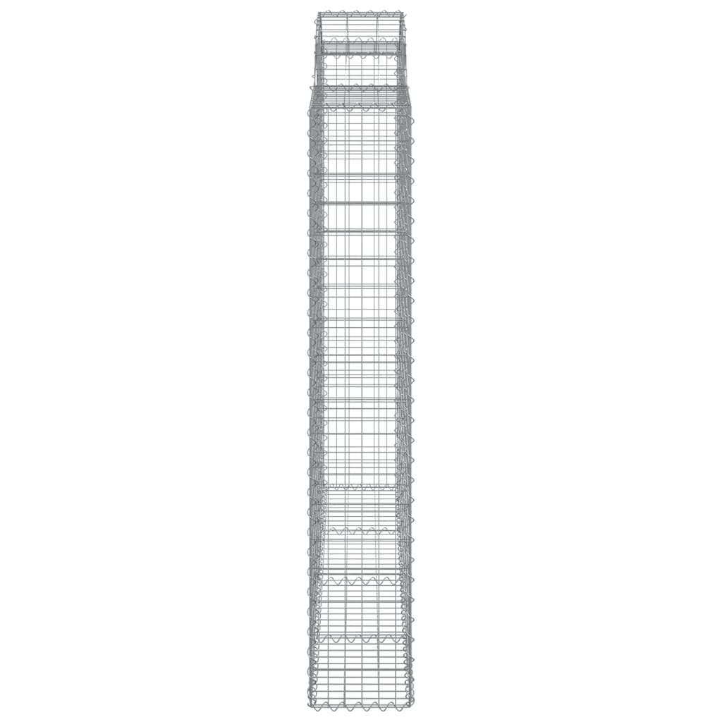 buede gabionkurve 3 stk. 200x30x180/200 cm galvaniseret jern