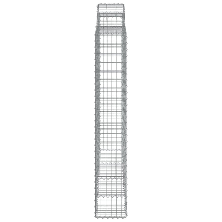 buede gabionkurve 3 stk. 200x30x180/200 cm galvaniseret jern