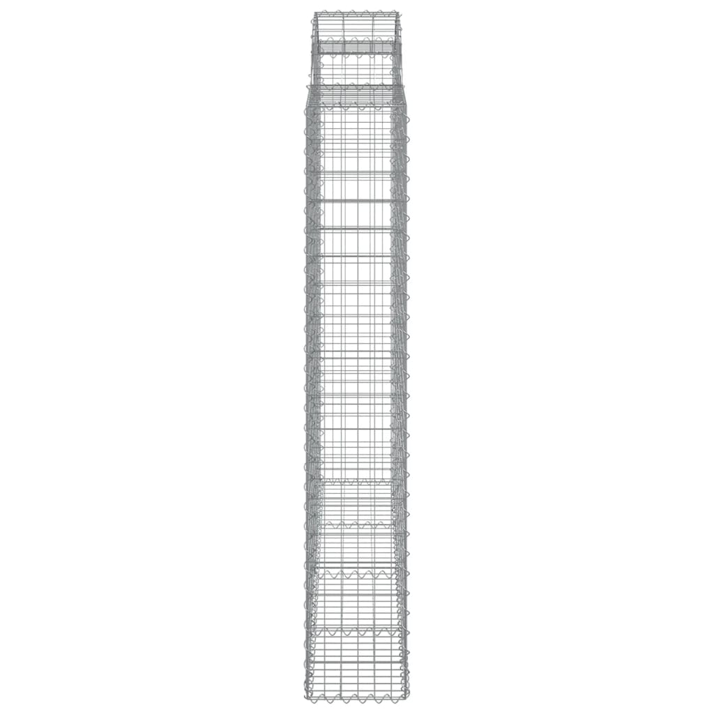 buede gabionkurve 5 stk. 200x30x180/200 cm galvaniseret jern