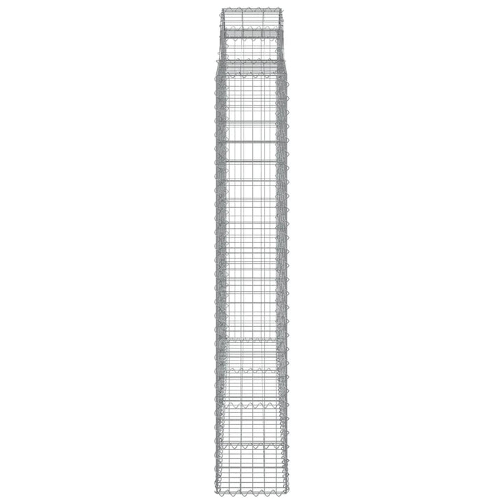 buede gabionkurve 5 stk. 200x30x180/200 cm galvaniseret jern