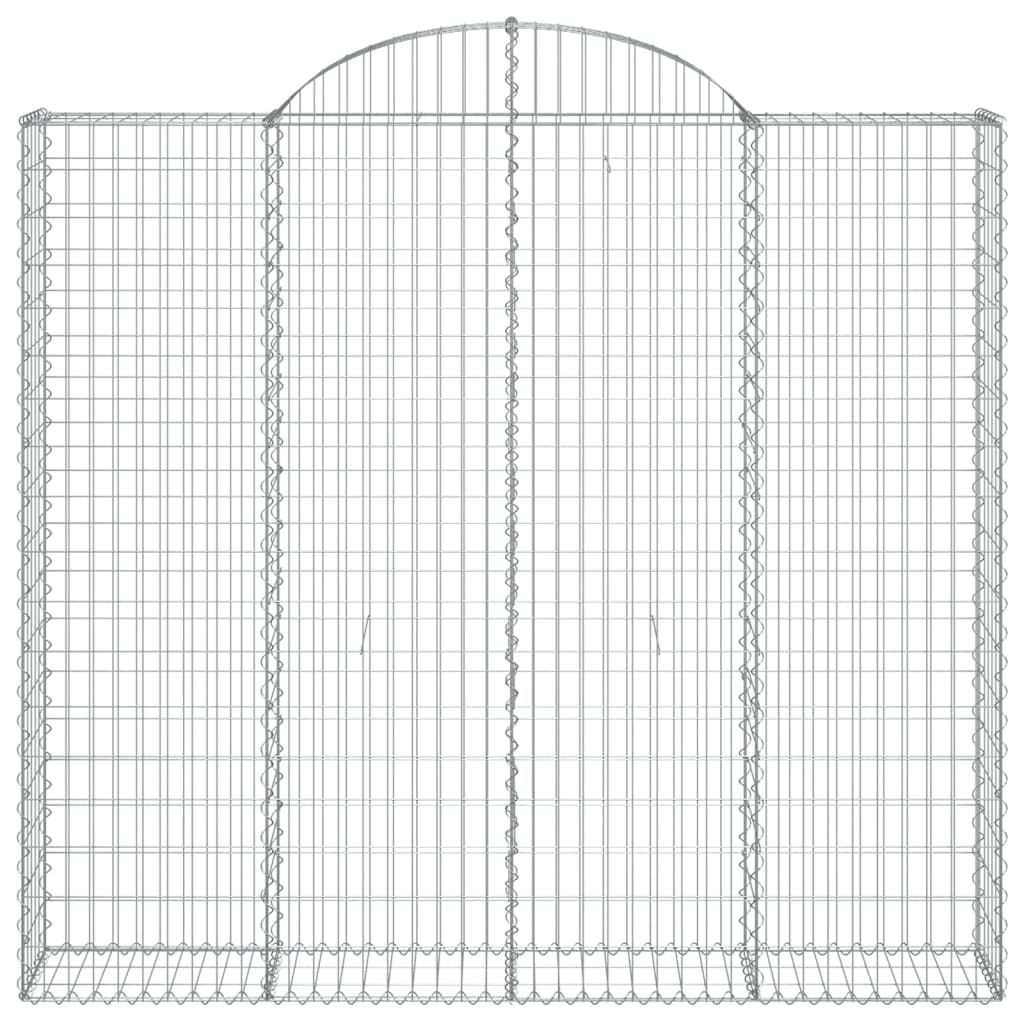 buede gabionkurve 6 stk. 200x30x180/200 cm galvaniseret jern