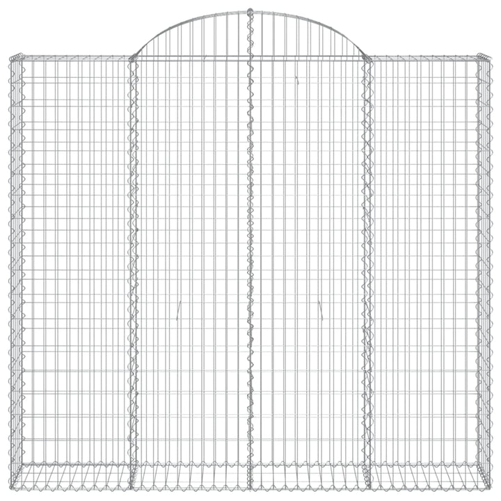 buede gabionkurve 6 stk. 200x30x180/200 cm galvaniseret jern