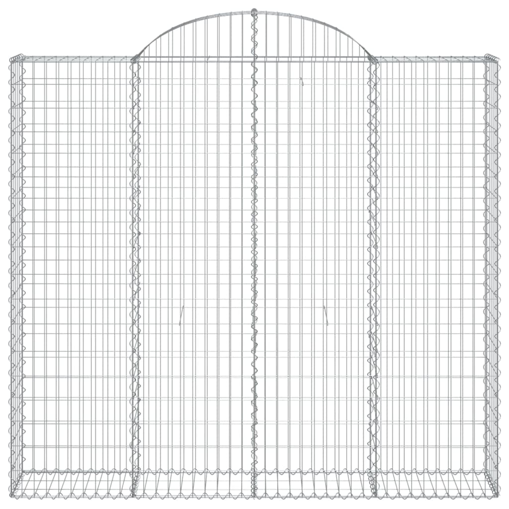 buede gabionkurve 7 stk. 200x30x180/200 cm galvaniseret jern