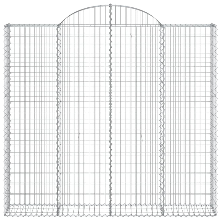 buede gabionkurve 7 stk. 200x30x180/200 cm galvaniseret jern