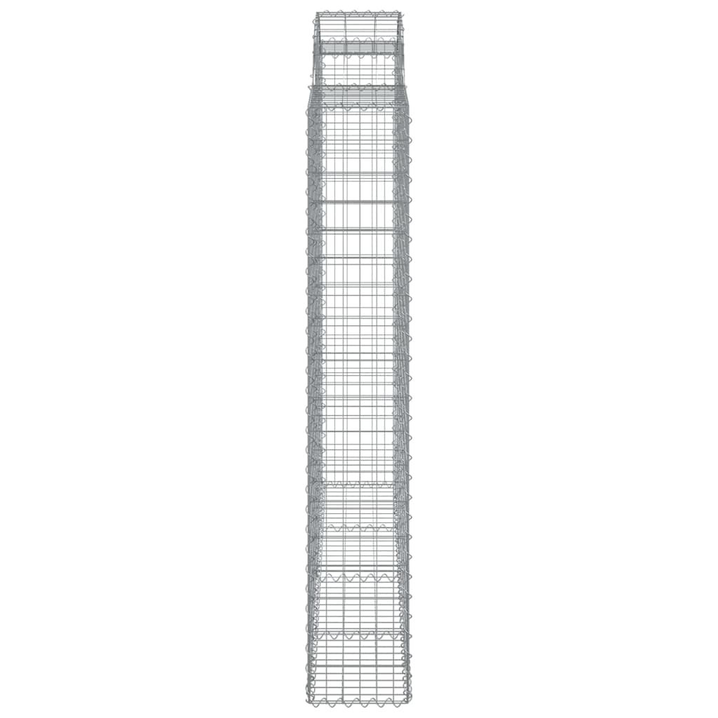 buede gabionkurve 7 stk. 200x30x180/200 cm galvaniseret jern