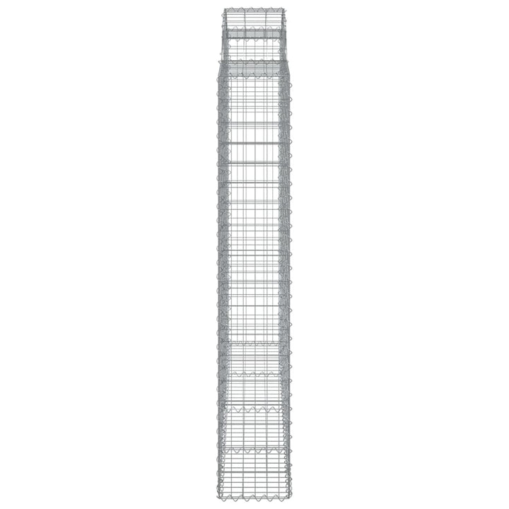 buede gabionkurve 7 stk. 200x30x180/200 cm galvaniseret jern