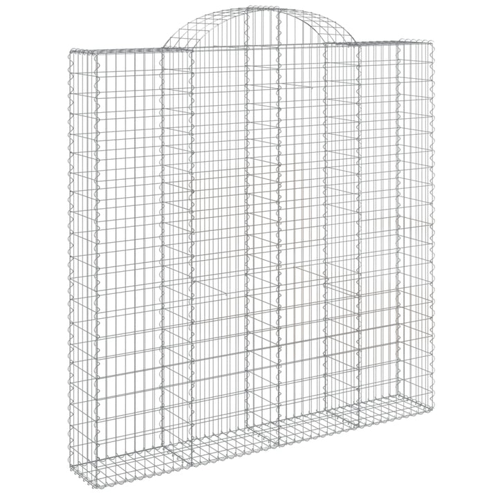 buede gabionkurve 3 stk. 200x30x200/220 cm galvaniseret jern