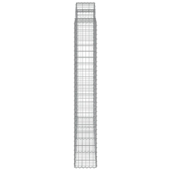 buede gabionkurve 3 stk. 200x30x200/220 cm galvaniseret jern