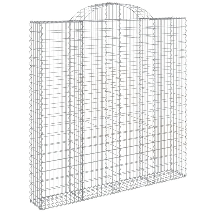 buede gabionkurve 4 stk. 200x30x200/220 cm galvaniseret jern