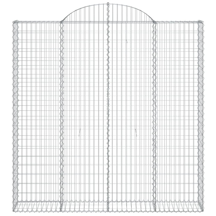 buede gabionkurve 5 stk. 200x30x200/220 cm galvaniseret jern