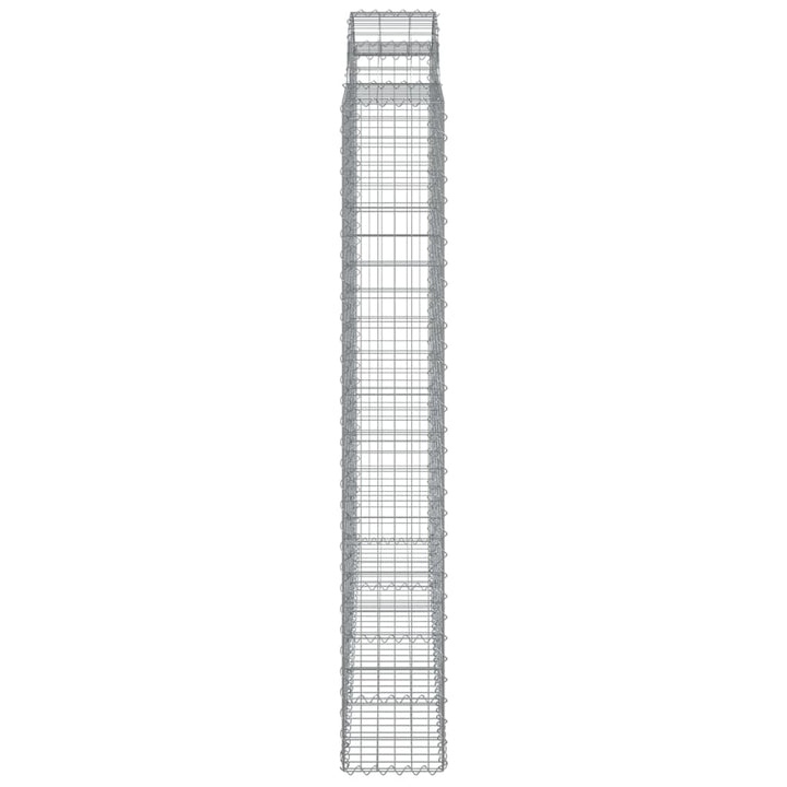 buede gabionkurve 5 stk. 200x30x200/220 cm galvaniseret jern