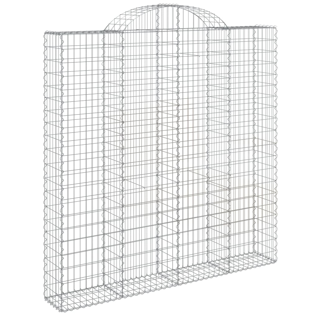 buede gabionkurve 7 stk. 200x30x200/220 cm galvaniseret jern