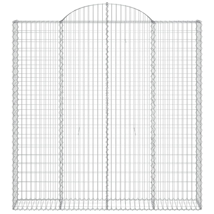 buede gabionkurve 7 stk. 200x30x200/220 cm galvaniseret jern