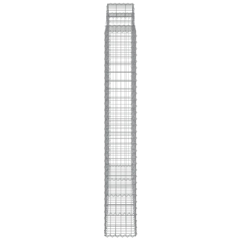buede gabionkurve 7 stk. 200x30x200/220 cm galvaniseret jern