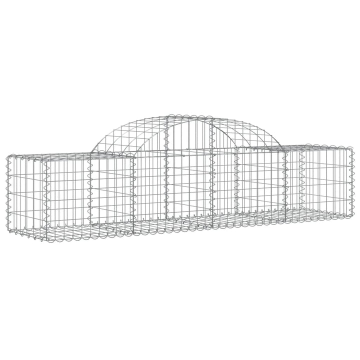buede gabionkurve 2 stk. 200x50x40/60 cm galvaniseret jern